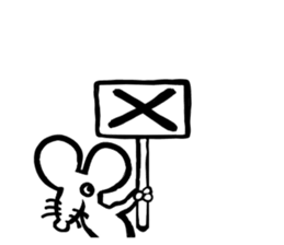 A mausu and a rabbit sticker #8401397