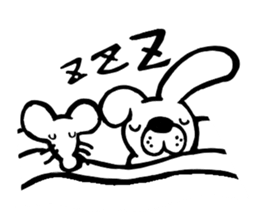 A mausu and a rabbit sticker #8401399