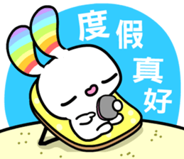 Happy Rainbow Rabbit 2 sticker #8402162
