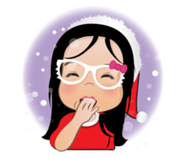 Panda Girl Happy Winter sticker #8403029