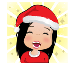 Panda Girl Happy Winter sticker #8403036