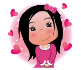 Panda Girl Happy Winter sticker #8403043