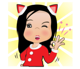 Panda Girl Happy Winter sticker #8403045