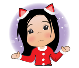 Panda Girl Happy Winter sticker #8403048