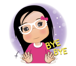 Panda Girl Happy Winter sticker #8403053