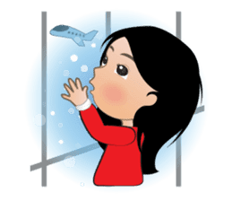 Panda Girl Happy Winter sticker #8403054