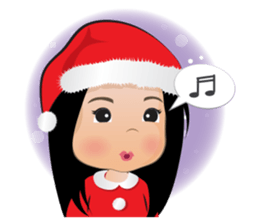 Panda Girl Happy Winter sticker #8403056