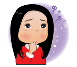 Panda Girl Happy Winter sticker #8403061