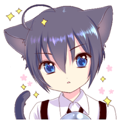 Boy Of A Black Cat 2 By Hashimokikuri Sticker Boy Of A Black Cat 2 By Hashimokikuri Sticker