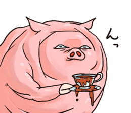 Piggy in winter sticker #8404349