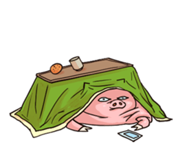 Piggy in winter sticker #8404351