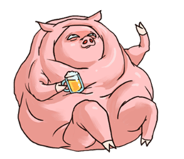 Piggy in winter sticker #8404354