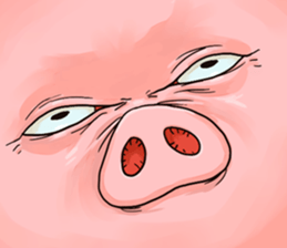 Piggy in winter sticker #8404374