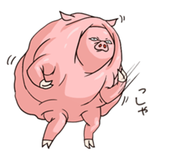 Piggy in winter sticker #8404378