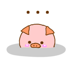 Leisurely pink pig sticker #8405835