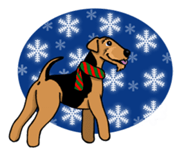 Terrier dogs Happy Christmas party! sticker #8406629