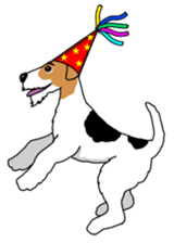 Terrier dogs Happy Christmas party! sticker #8406630