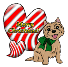 Terrier dogs Happy Christmas party! sticker #8406632