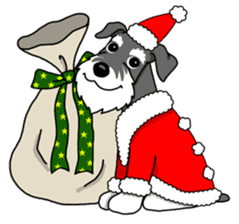 Terrier dogs Happy Christmas party! sticker #8406633