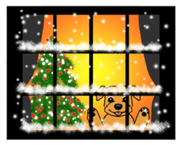 Terrier dogs Happy Christmas party! sticker #8406634