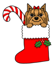 Terrier dogs Happy Christmas party! sticker #8406635