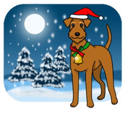 Terrier dogs Happy Christmas party! sticker #8406638