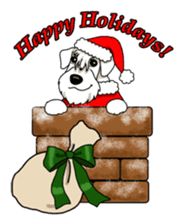 Terrier dogs Happy Christmas party! sticker #8406639