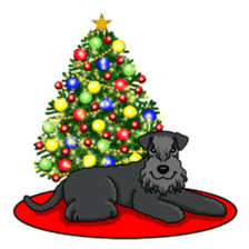 Terrier dogs Happy Christmas party! sticker #8406640
