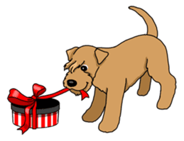 Terrier dogs Happy Christmas party! sticker #8406642
