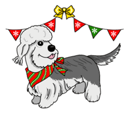 Terrier dogs Happy Christmas party! sticker #8406643