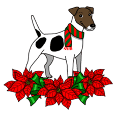 Terrier dogs Happy Christmas party! sticker #8406648
