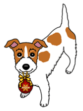 Terrier dogs Happy Christmas party! sticker #8406649