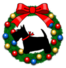 Terrier dogs Happy Christmas party! sticker #8406651