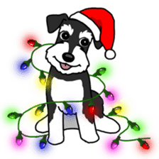 Terrier dogs Happy Christmas party! sticker #8406652