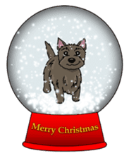 Terrier dogs Happy Christmas party! sticker #8406653