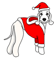 Terrier dogs Happy Christmas party! sticker #8406656