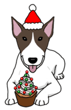 Terrier dogs Happy Christmas party! sticker #8406657