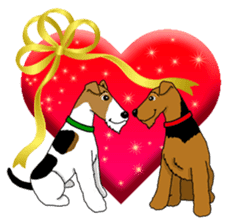 Terrier dogs Happy Christmas party! sticker #8406660