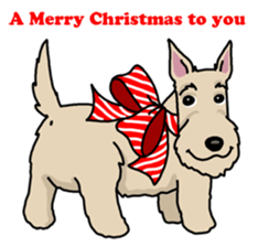 Terrier dogs Happy Christmas party! sticker #8406661