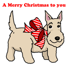 Terrier dogs Happy Christmas party! sticker #8406661