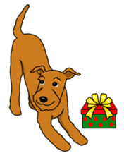 Terrier dogs Happy Christmas party! sticker #8406662