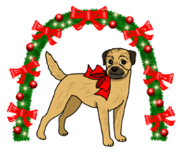 Terrier dogs Happy Christmas party! sticker #8406663