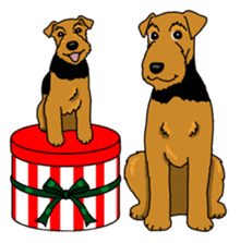 Terrier dogs Happy Christmas party! sticker #8406664