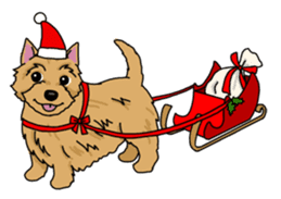Terrier dogs Happy Christmas party! sticker #8406665