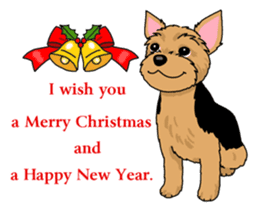 Terrier dogs Happy Christmas party! sticker #8406666