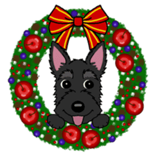 Terrier dogs Happy Christmas party! sticker #8406667
