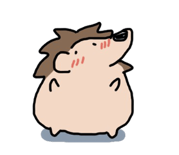 A rabbit sits square sticker #8409953