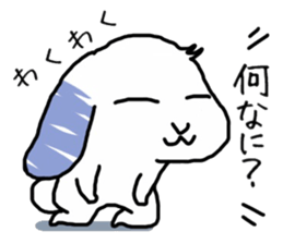 A rabbit sits square sticker #8409963