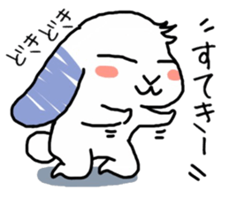 A rabbit sits square sticker #8409965