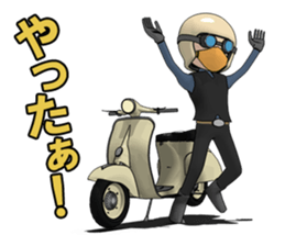 Rider ride a scooter sticker #8411060